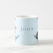 Oh, Deer heerlijke Bambi blauwe Flowers Clouds Dus Koffiemok (Center)