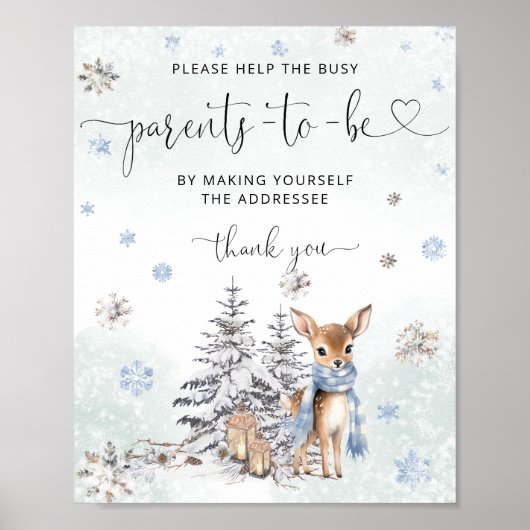 Oh Deer Help de drukke ouders adres een envelop Poster (Voorkant)