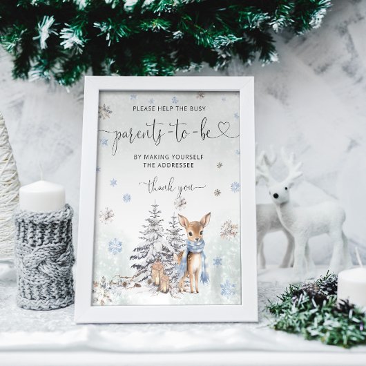 Oh Deer Help de drukke ouders adres een envelop Poster