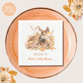 Oh Deer Herfst Thema Baby Shower Servetten