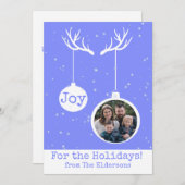 Oh Deer, het is een kerstflat fotokaart Bedankkaart (Voorkant / Achterkant)