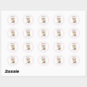 Oh Deer, het is een meisje Baby shower Ronde Sticker (Vel)