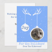Oh Deer, het is Kerstmis - Flat Photo Card Bedankkaart (Voorkant / Achterkant)