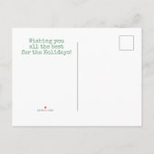 Oh Deer, het is Kerstmis [groen] - Vakantiegaand B Uitnodiging Briefkaart (Achterkant)