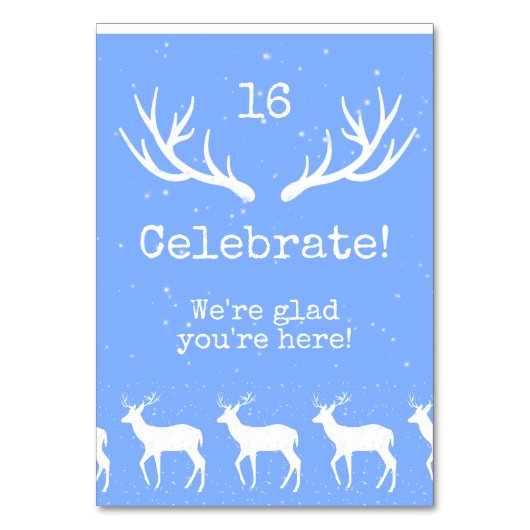 Oh Deer - Holiday Table Kaart (Voorkant)