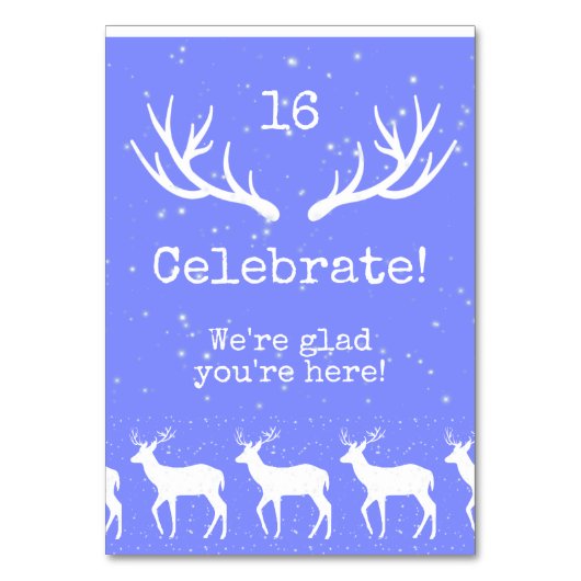 Oh Deer - Holiday Table Kaart (Voorkant)