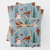 Oh Deer Holiday Wrap (3 vellen) Inpakpapier Vel (In situ)