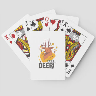 Oh Deer Huidige Minimalistische Uitzicht Pokerkaarten