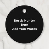Oh Deer Hunter Rustic Outdoor Design Bedankjes Labels (Achterkant)