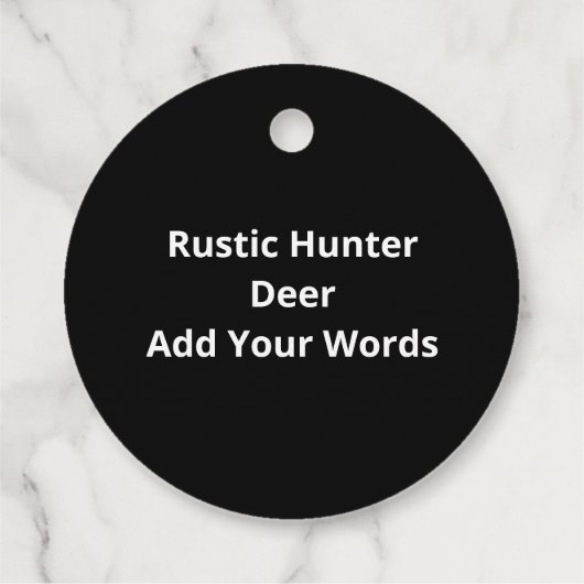 Oh Deer Hunter Rustic Outdoor Design Bedankjes Labels (Achterkant)