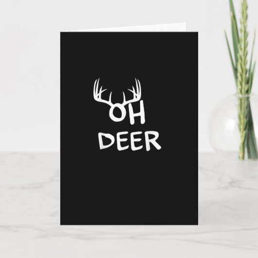 Oh Deer Hunter Rustic Outdoor Design Kaart (Voorkant)