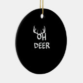 Oh Deer Hunter Rustic Outdoor Design Keramisch Ornament (Rechts)