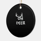 Oh Deer Hunter Rustic Outdoor Design Keramisch Ornament (Links)