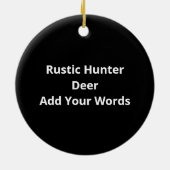 Oh Deer Hunter Rustic Outdoor Design Keramisch Ornament (Achterkant)