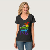 Oh Deer I m Queer Cute LGBTQ Gay Pride Joke Pun H T-shirt (Voorkant volledig)