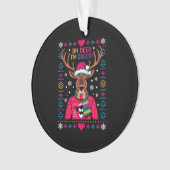 Oh Deer Ik ben Queer LGBT LGBTQ Gay Pride Lelijke  Ornament (voorkant)
