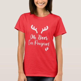 Oh Deer ik ben zwanger/kerstbevruchting Gift T-shirt
