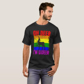 Oh Deer I'm Queer Gay Pride Month LGBTQ Pride T-shirt (Voorkant volledig)