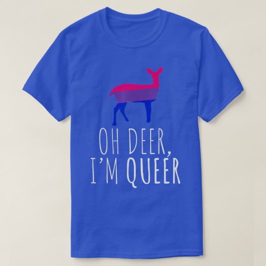 Oh Deer Im Queer Lgbt Bisexual Pride Gay Lesbian T-shirt (Design voorkant)