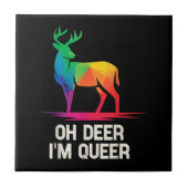 Oh Deer im Queer LGBT Tegeltje (Voorkant)
