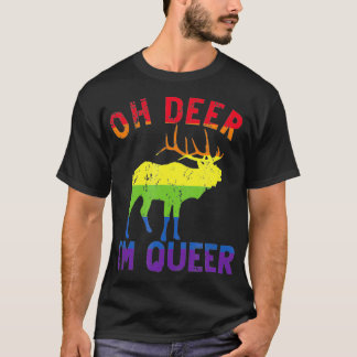 Oh Deer Im Queer Rainbow LGBT Gay Pride Lesbian T-shirt