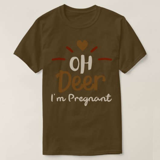 Oh Deer Im Zwangerschap T-shirt (Design voorkant)