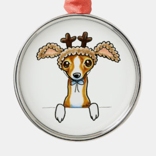 Oh Deer Italiaanse Greyhound Metalen Ornament