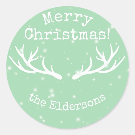 Oh Deer, it's Christmas [green] - Holiday Stickers (Voorkant)
