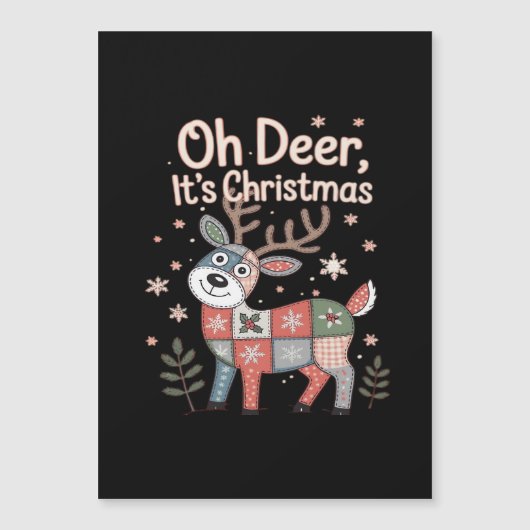 Oh Deer Its Christmas Miniature Patchwork Squares  (Voorkant)