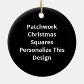 Oh Deer Its Christmas Miniature Patchwork Squares Keramisch Ornament (Achterkant)