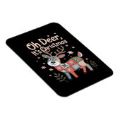 Oh Deer Its Christmas Miniature Patchwork Squares Magneet (Rechterzijde)