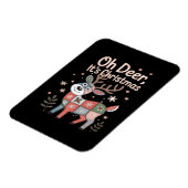 Oh Deer Its Christmas Miniature Patchwork Squares Magneet (Linkerzijde)