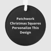 Oh Deer Its Christmas Miniature Patchwork Squares Ornament (achterkant)