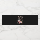 Oh Deer Its Christmas Miniature Patchwork Squares Waterfles Etiket (Enkel label)