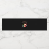 Oh Deer Its Christmas Modern Aesthetic Style  Waterfles Etiket (Enkel label)