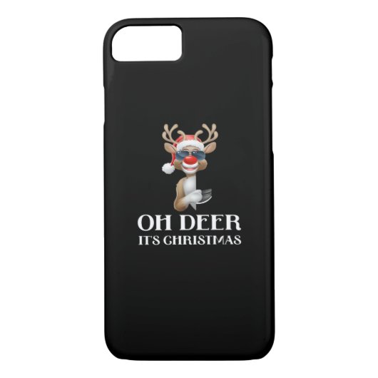 Oh Deer Its Christmas Reindeer Style Case-Mate iPhone Case (Achterkant)