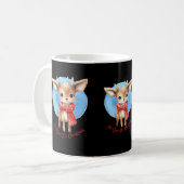 Oh Deer Its Christmas Retro Classic Design Koffiemok (Voorkant links)