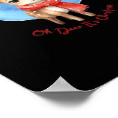 Oh Deer Its Christmas Retro Classic Design Poster (Hoek)