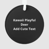 Oh Deer Kawaii Deer Playful Art Style Ornament (achterkant)