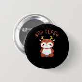 Oh Deer Kawaii Herten Speelse Kunststijl Ronde Button 5,7 Cm (Voorkant /achterkant)
