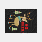 Oh Deer! Kerst hert met bomen cadeau Fleece Deken (Voorkant (Horizontaal))