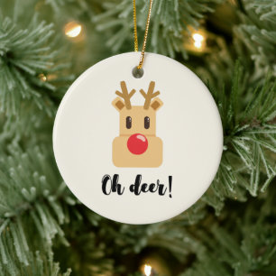 Oh Deer Kerst Keramisch Ornament