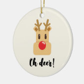 Oh Deer Kerst Keramisch Ornament (Links)