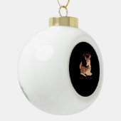 Oh Deer Kerst Moderne Ontwerp Keramische Bal Ornament (Links)