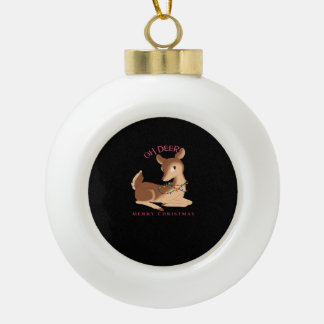 Oh Deer Kerst Moderne Ontwerp  Keramische Bal Ornament