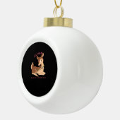 Oh Deer Kerst Moderne Ontwerp Keramische Bal Ornament (Rechts)