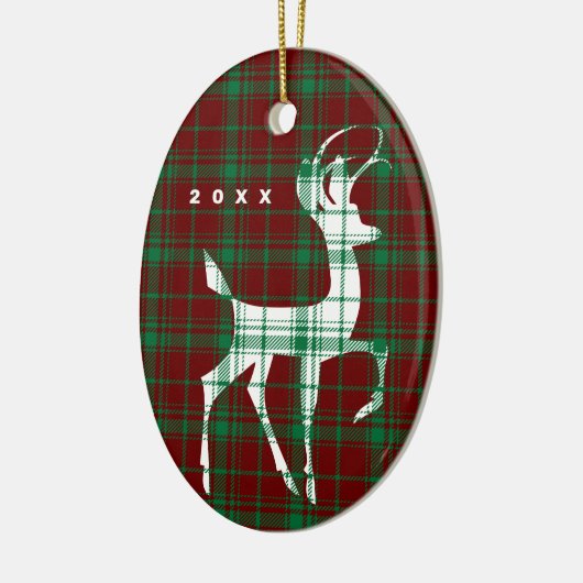 "Oh Deer" kerstcadeautje Keramisch Ornament (Links)
