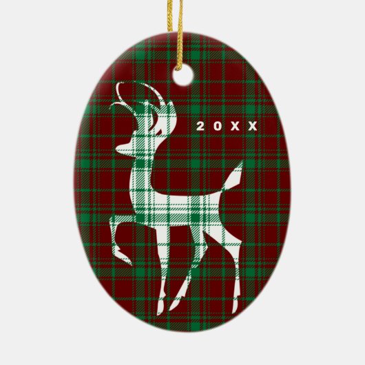 "Oh Deer" kerstcadeautje Keramisch Ornament (Achterkant)
