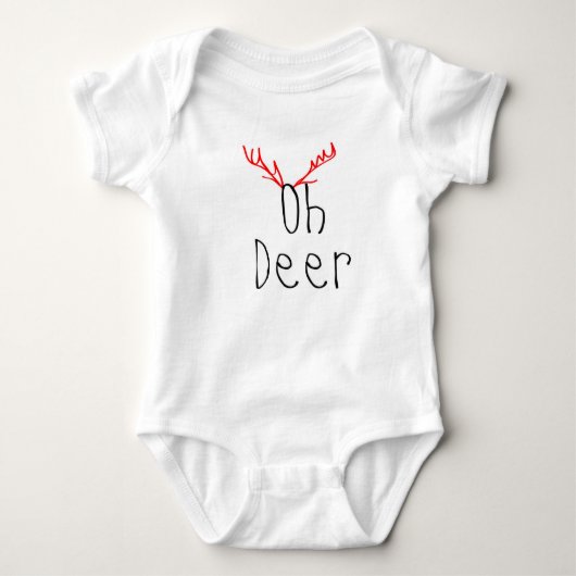 Oh Deer Kerstmis 3/4 sleeve Raglan T-shirt (Voorkant)