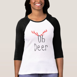 Oh Deer Kerstmis 3/4 sleeve Raglan T-shirt